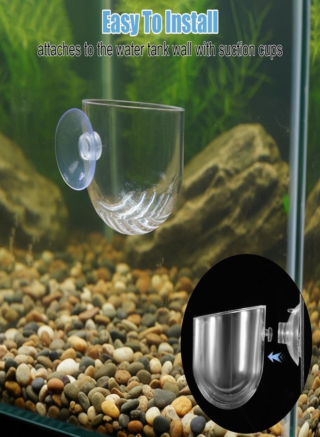 Eldraqth 3 Pack Aquarium Plant Holder Clear Fish Tank Plant Holder Fishes Tanks Plants Pot Acrylic Aquarium Planter Cup with Suction Cups for Home Aquariums Aquascape Decor, Red Worm Fish Shrimp Feeder - Image 5